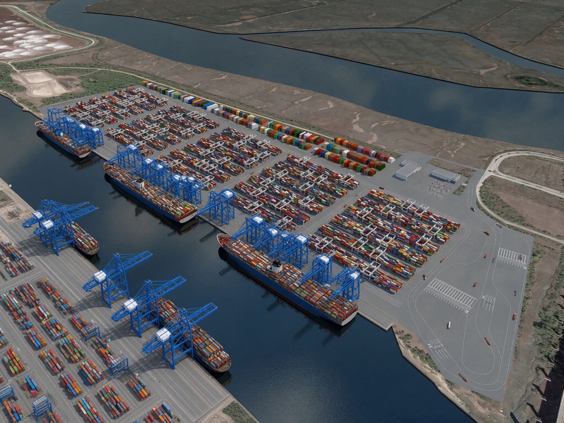 Ocean Terminal and Savannah Container Terminal rendering